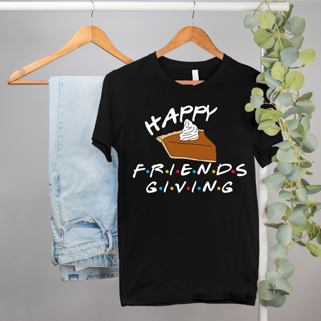 thanksgiving t-shirt that says happy friendsgiving - HighCiti