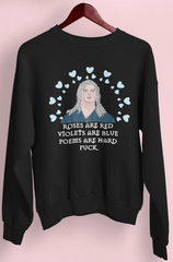 Black sweatshirt with the witcher geralt of rivia saying funny valentine's poem - HighCiti