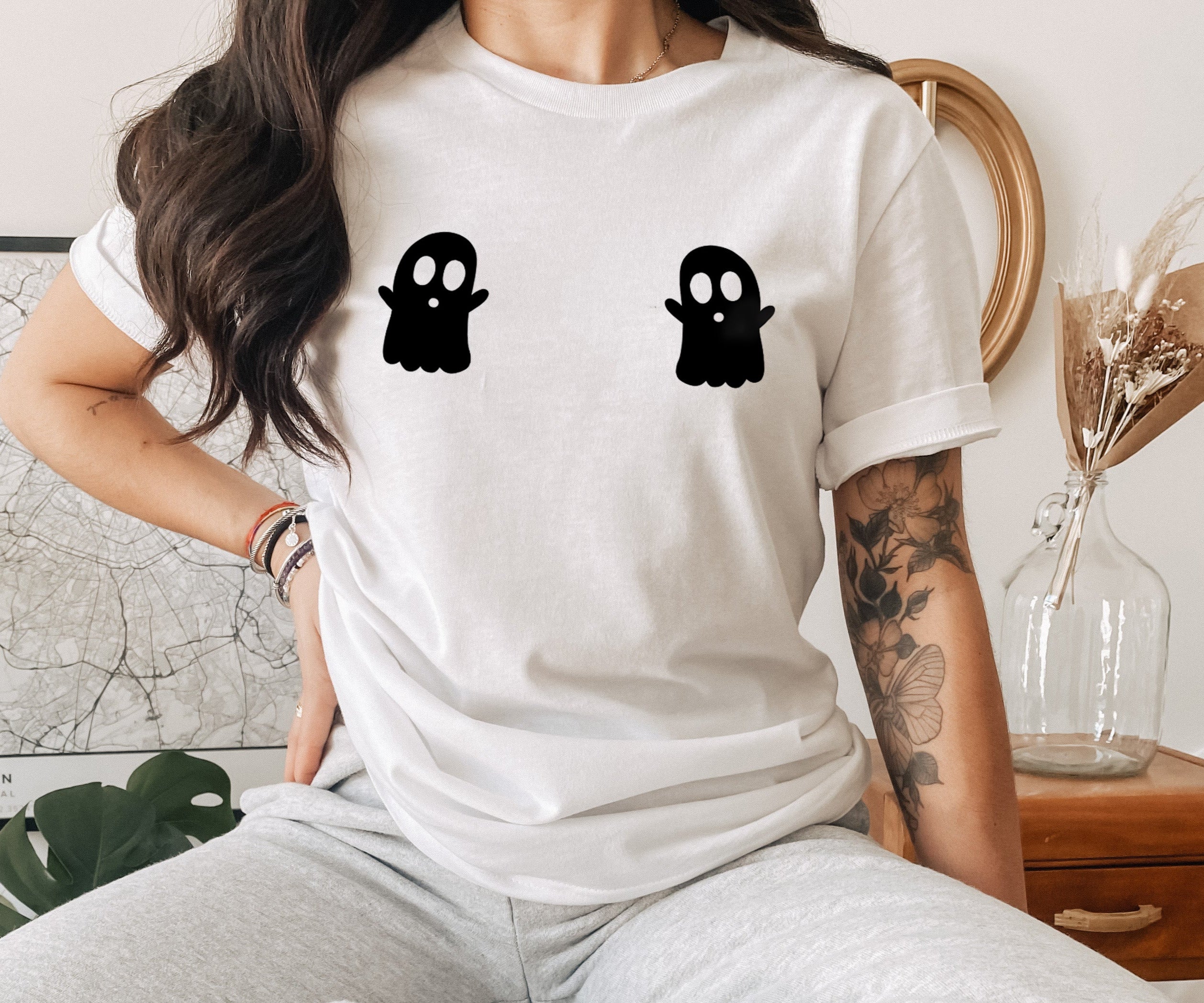 Ghost Boobs halloween shirt - HighCiti