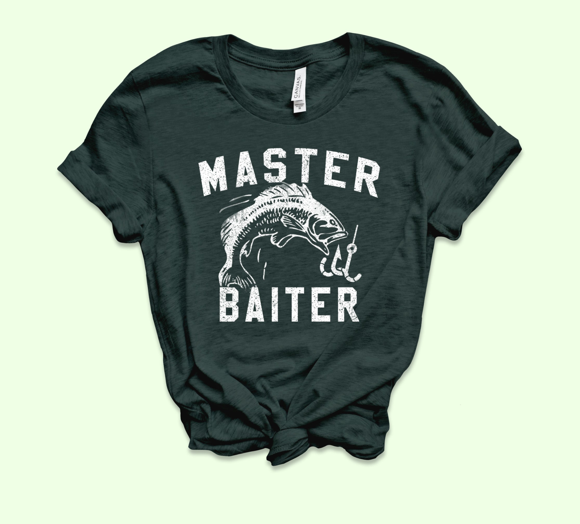 Master Baiter Shirt - Fishing Trip Shirt - Camp Shirt - Lake Tee - HighCiti 3XL / Black