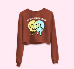 Mixed Vibes Club Crop Sweatshirt