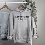 grey hoodie that says adventure and tacos - HighCiti