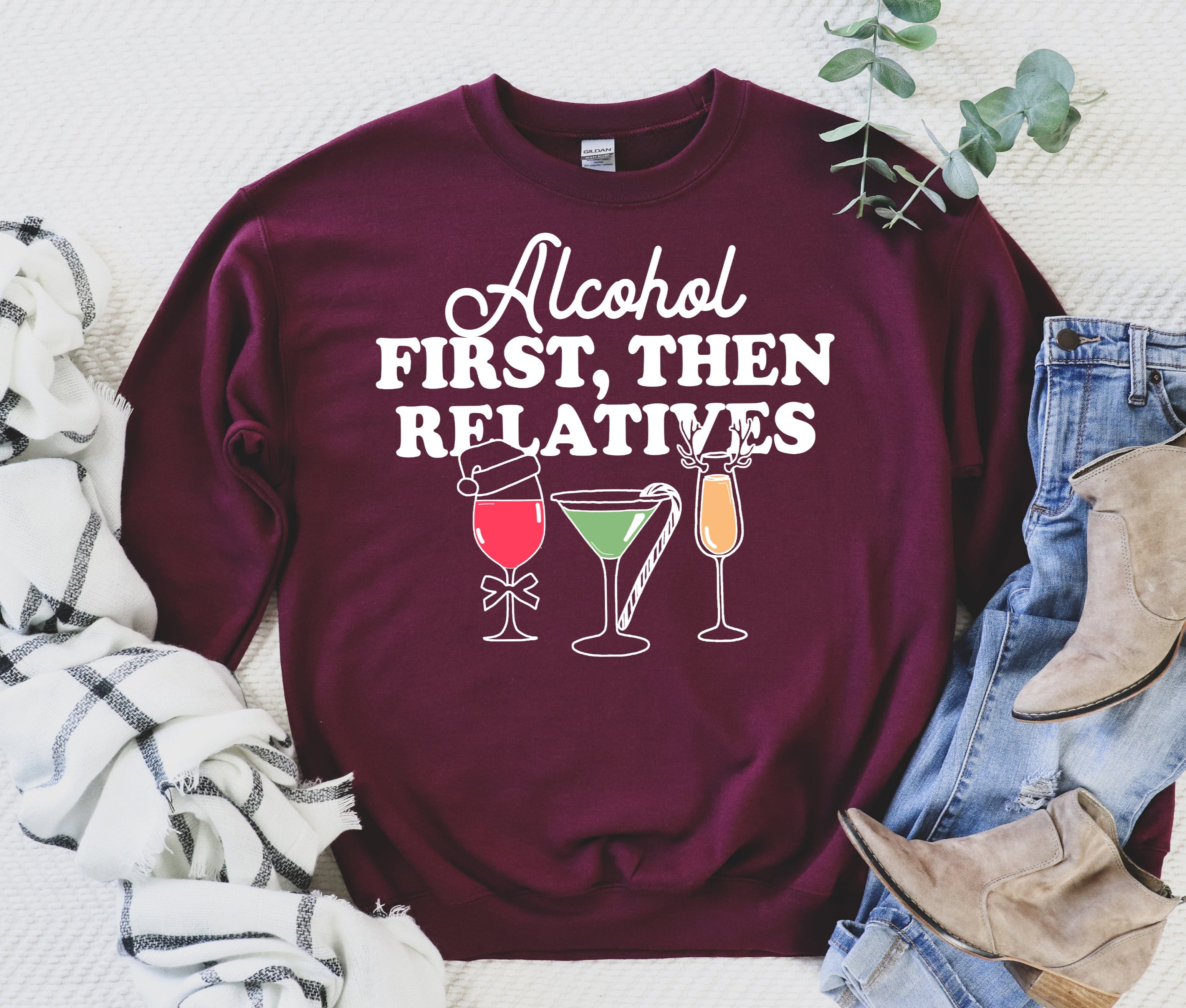 drinking christmas party sweatshirt - HighCiti