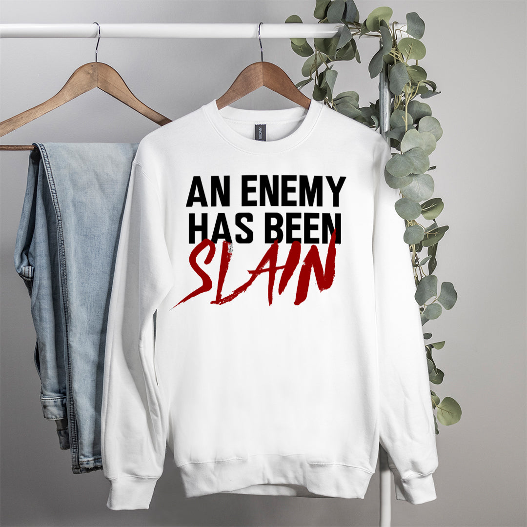 league of legends sweatshirt that says an enemy has been slain - HighCiti