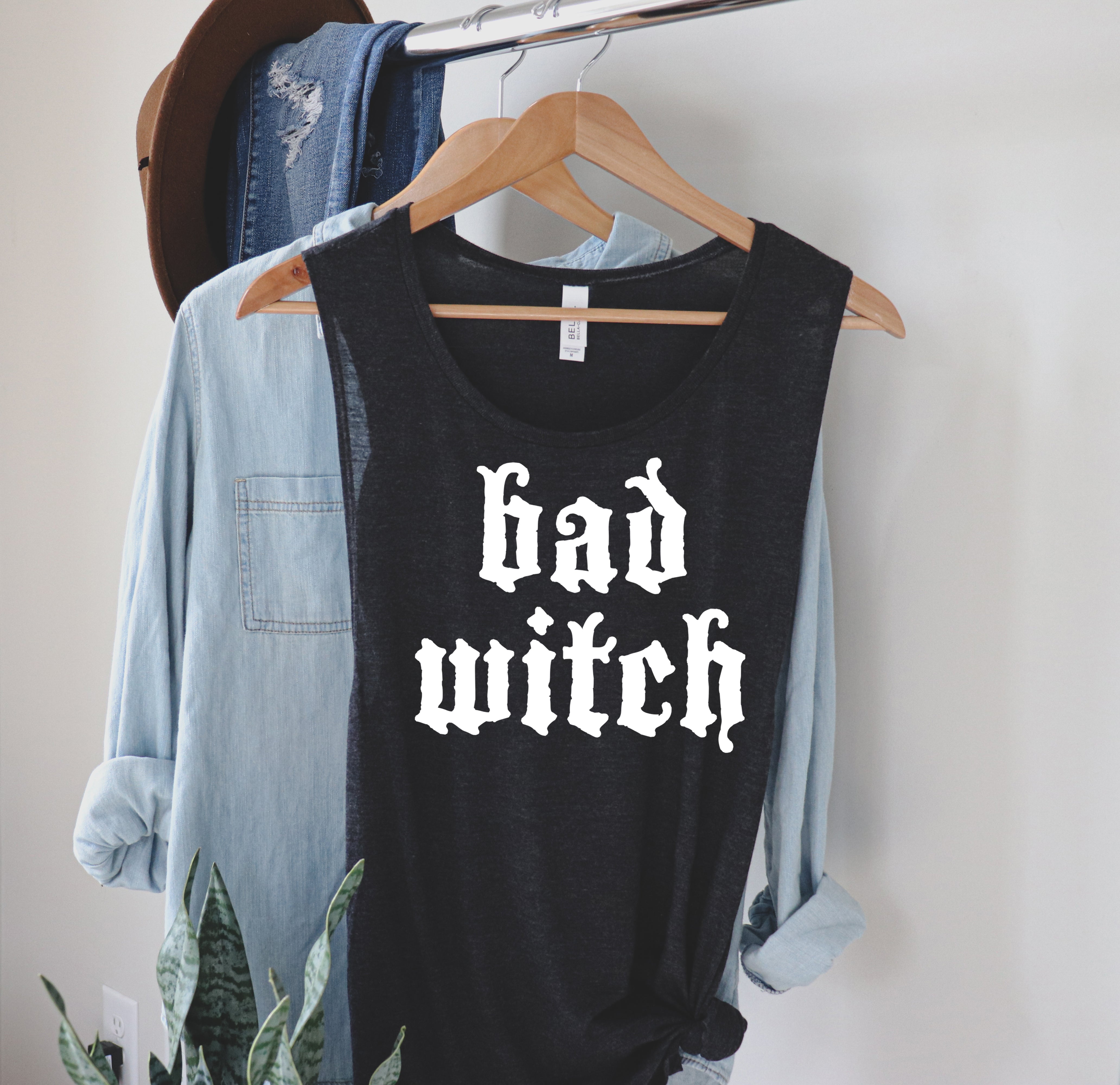 funny witch halloween muscle tank - HighCiti
