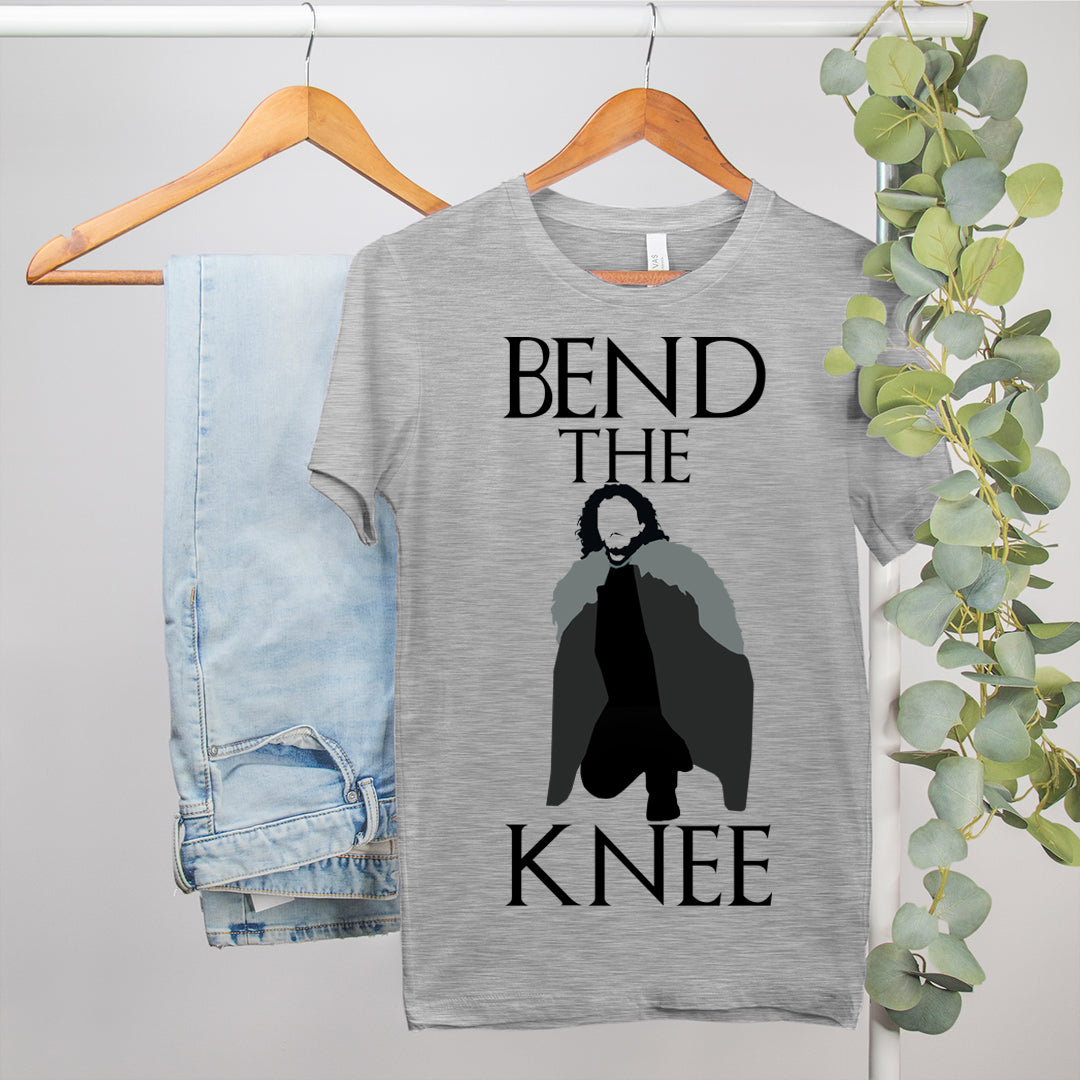 game of thrones shirt with jon snow that says bend the knee - HighCiti