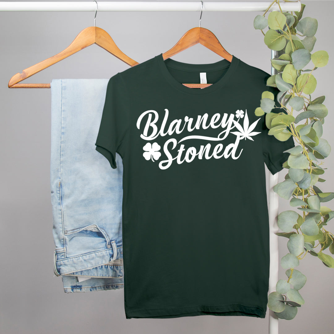stoner st patrick's day shirt that says blarney stoned - HighCiti