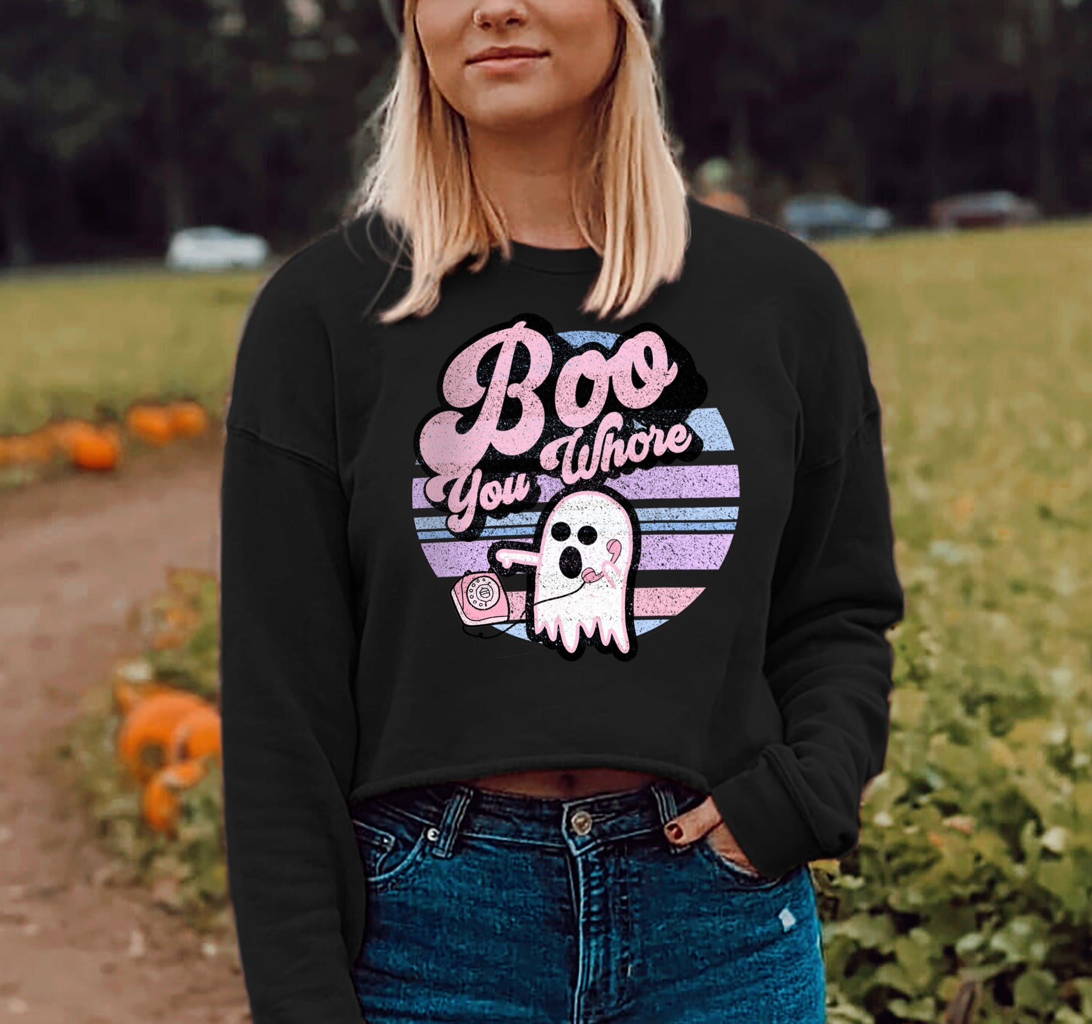 mean girls halloween crop sweater - HighCiti