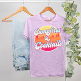 funny camping trip shirt that says campfires and cocktails - HighCiti