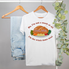 lizzo thanksgiving shirt that says Look baby I'm the whole damn meal - HighCiti