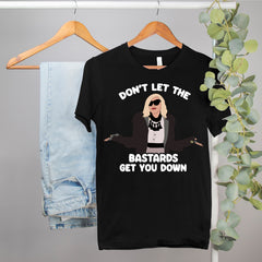 schitt's creek shirt with moira that says don't let the bastards get you down - HighCiti