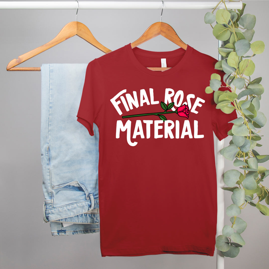 the bachelor tv show shirt that says final rose material - HighCiti