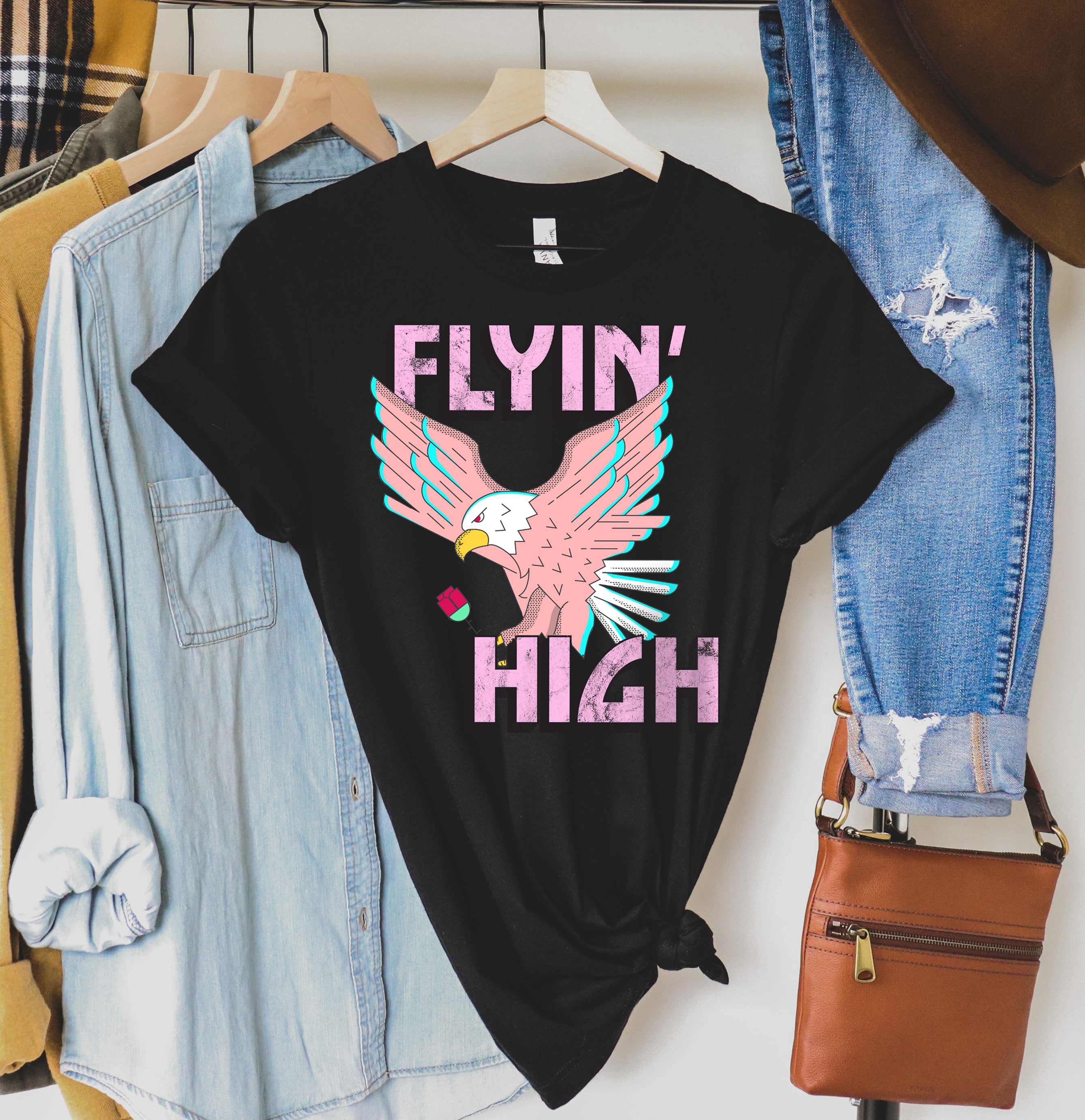 retro eagle weed shirt - HighCiti