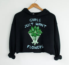 cute cannabis crop hoodie - HighCiti