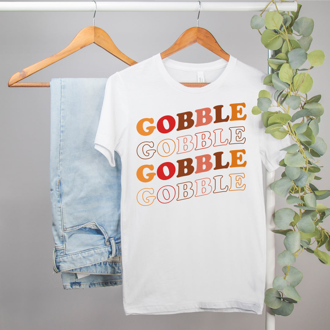 turkey thanksgiving dinner shirt that says gobble - HighCiti