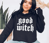 cute witch halloween crop hoodie - HighCiti