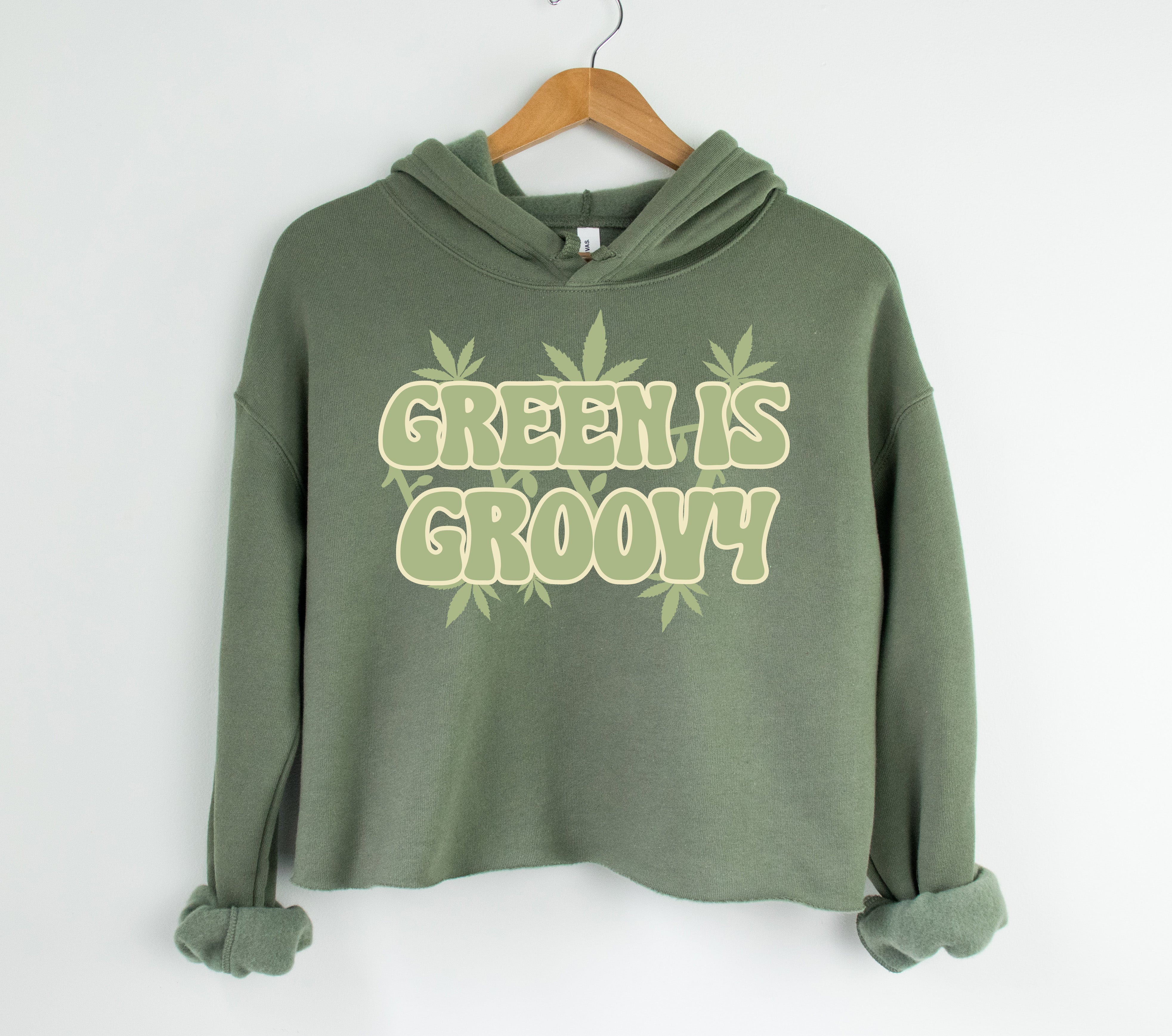 hippie stoner crop hoodie - HighCiti