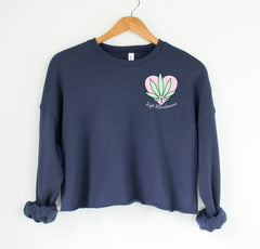 cute stoner crop sweatshirt with a weed leaf - HighCiti