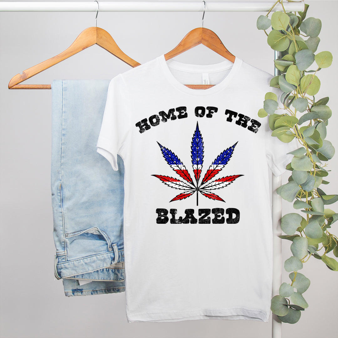 stoner 4th of july shirt that says home of the blazed - HighCiti