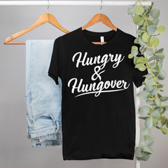 funny party shirt that says hungry and hungover - HighCiti