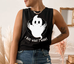 funny ghost halloween muscle tank - HighCiti