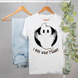 ghost halloween shirt that says i boo what i want - HighCiti