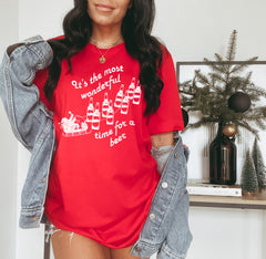 beer christmas shirt that says It's the most wonderful time for a beer - HighCiti