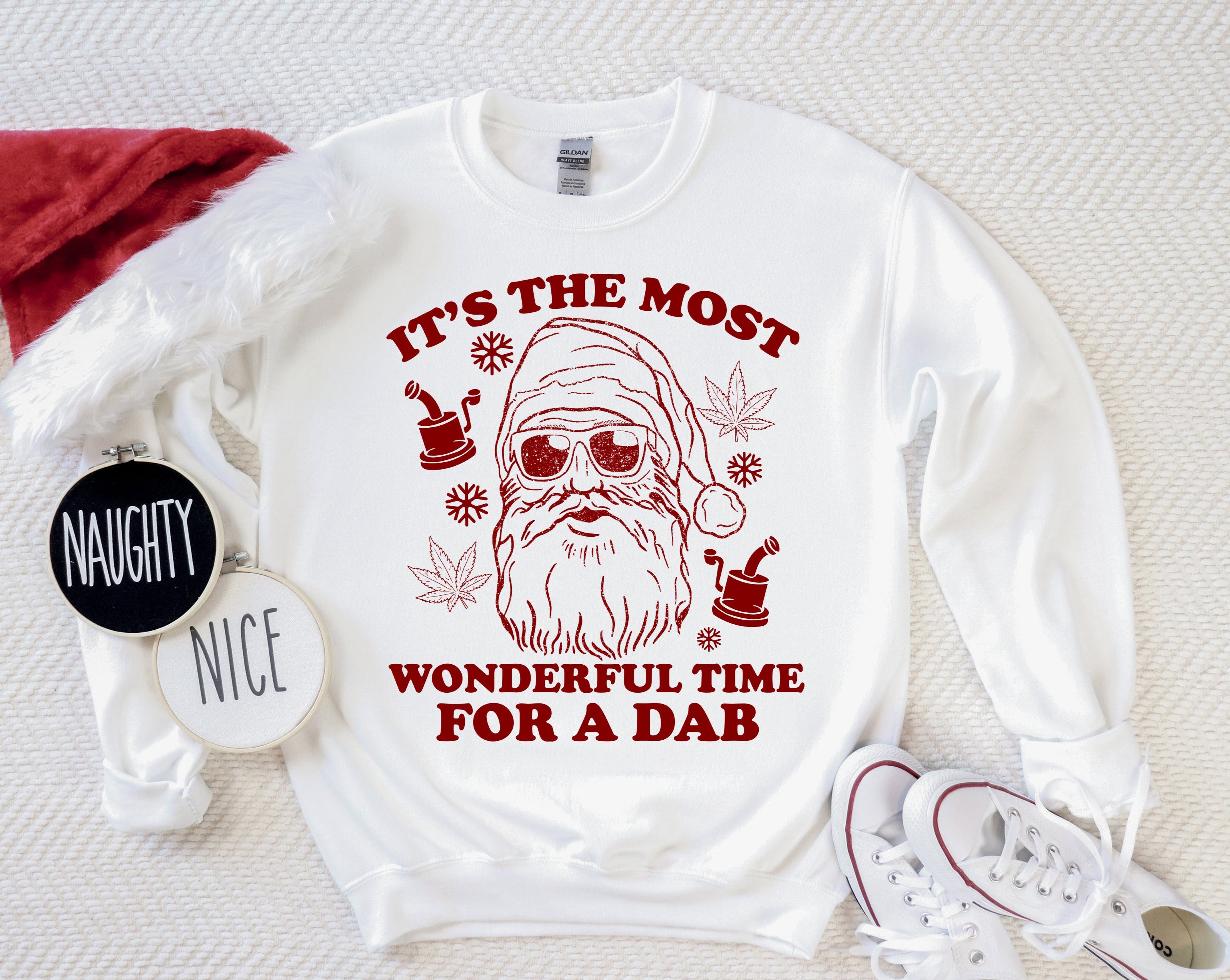 stoner santa christmas sweater - HighCiti