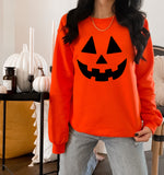 pumpkin halloween jack o lantern sweatshirt - HighCiti
