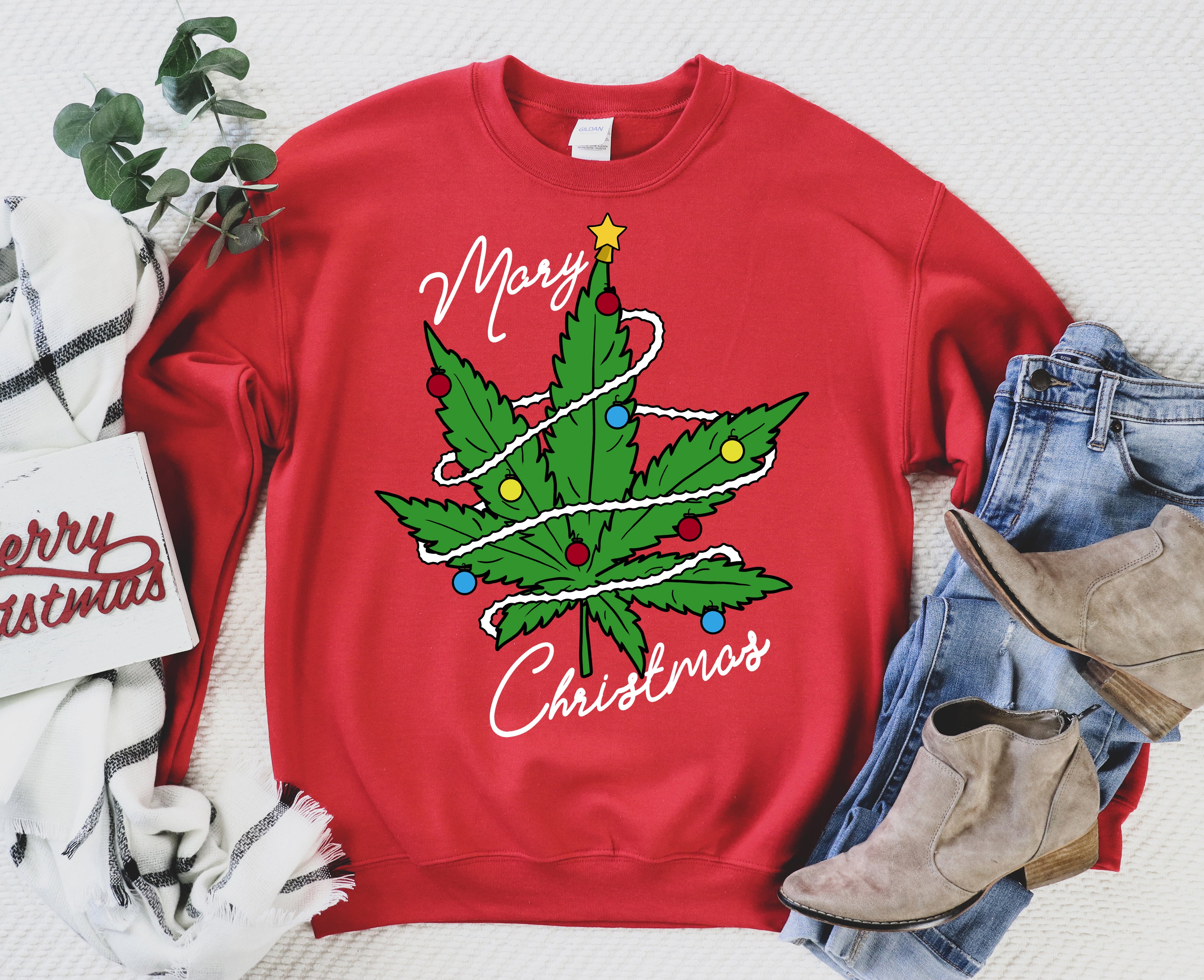 weed christmas sweatshirt - HighCiti