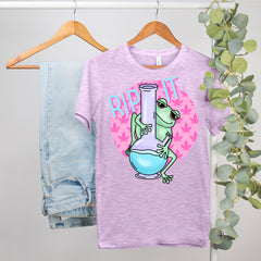 cute weed shirt with a frog and a bong that says rip it - HighCiti