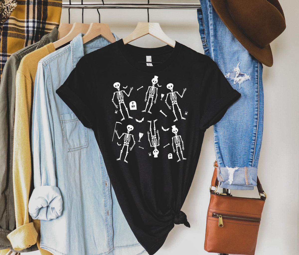 skeleton halloween t-shirt - HighCiti