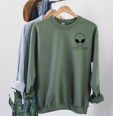 stoner alien sweatshirt - HighCiti