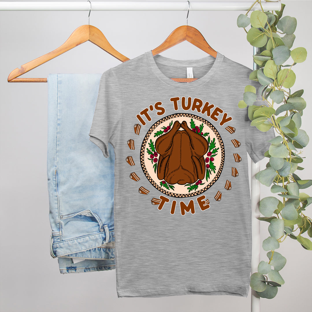 thanksgiving shirt that says it's turkey time - HighCiti