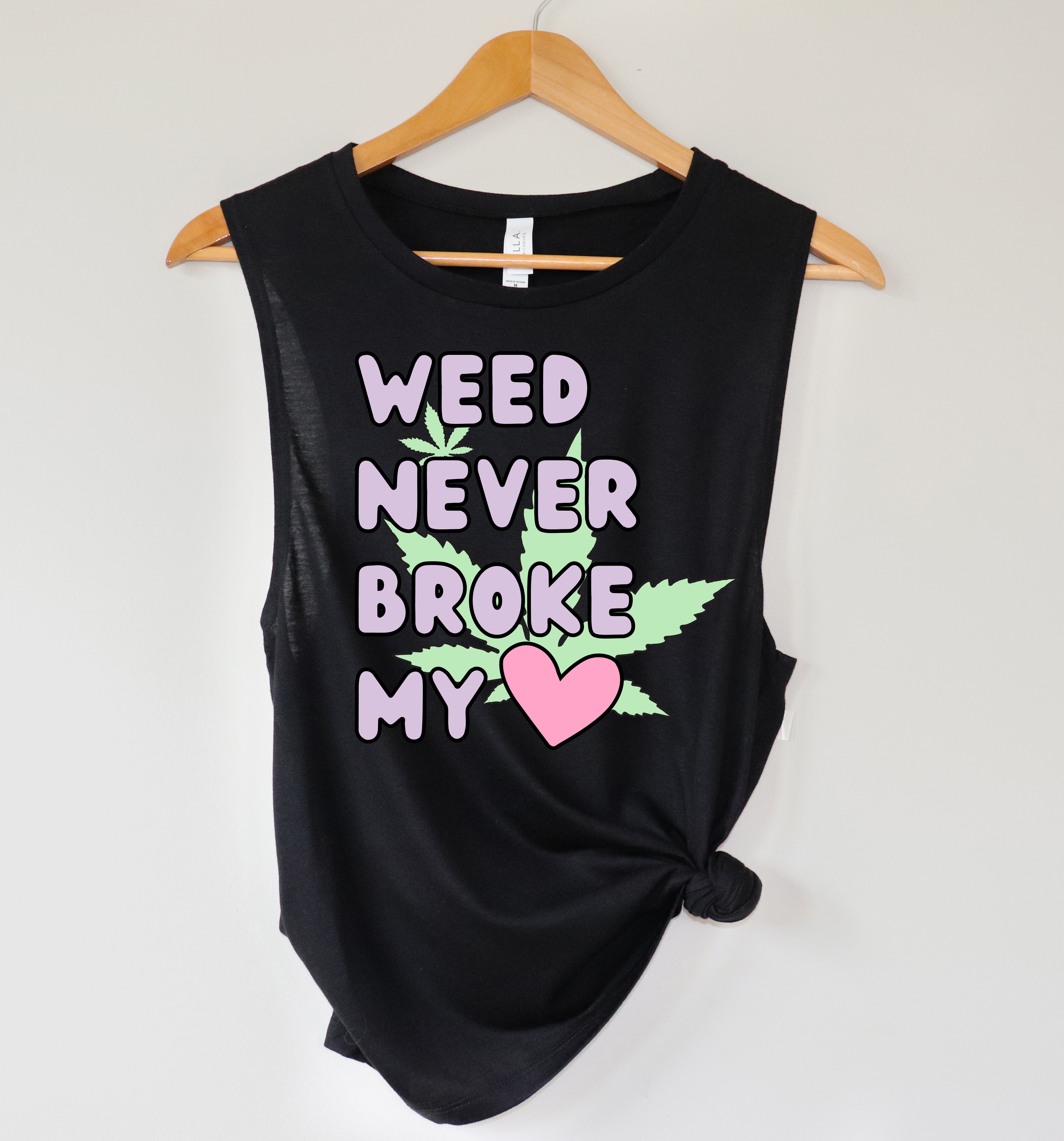 cannabis valentine's day muscle tank - HighCiti