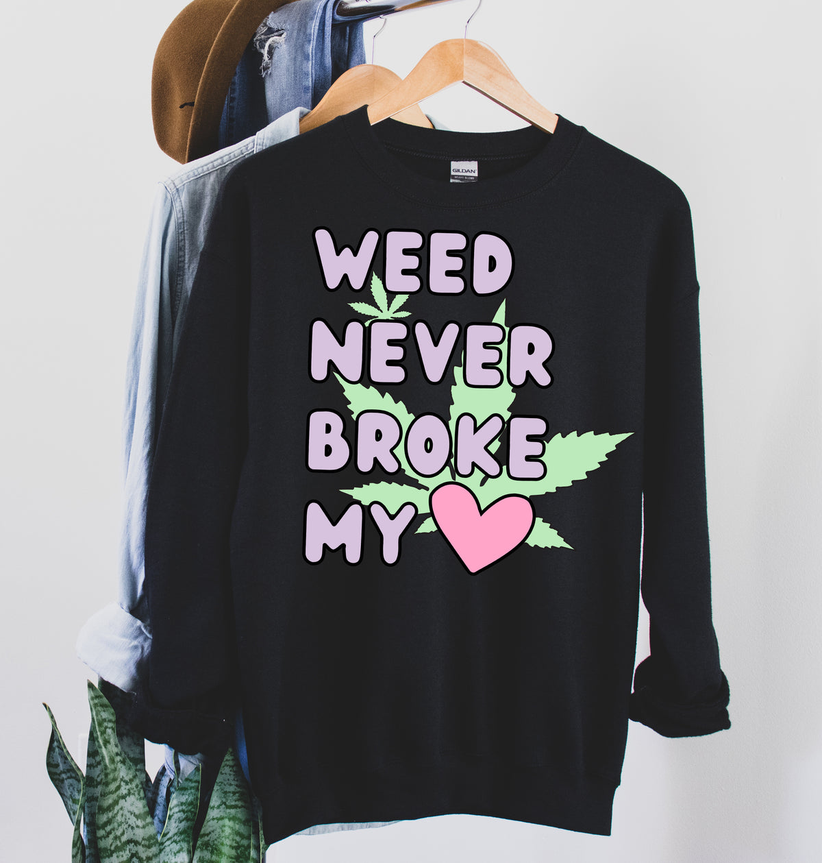 cannabis valentine's day sweatshirt - HighCiti