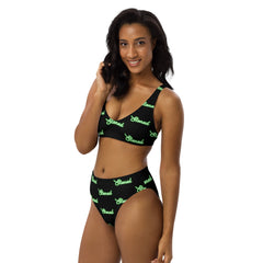 Stoned Neon High-Waisted Bikini