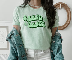 stoner bachelorette party shirt that says baked babes - HighCiti