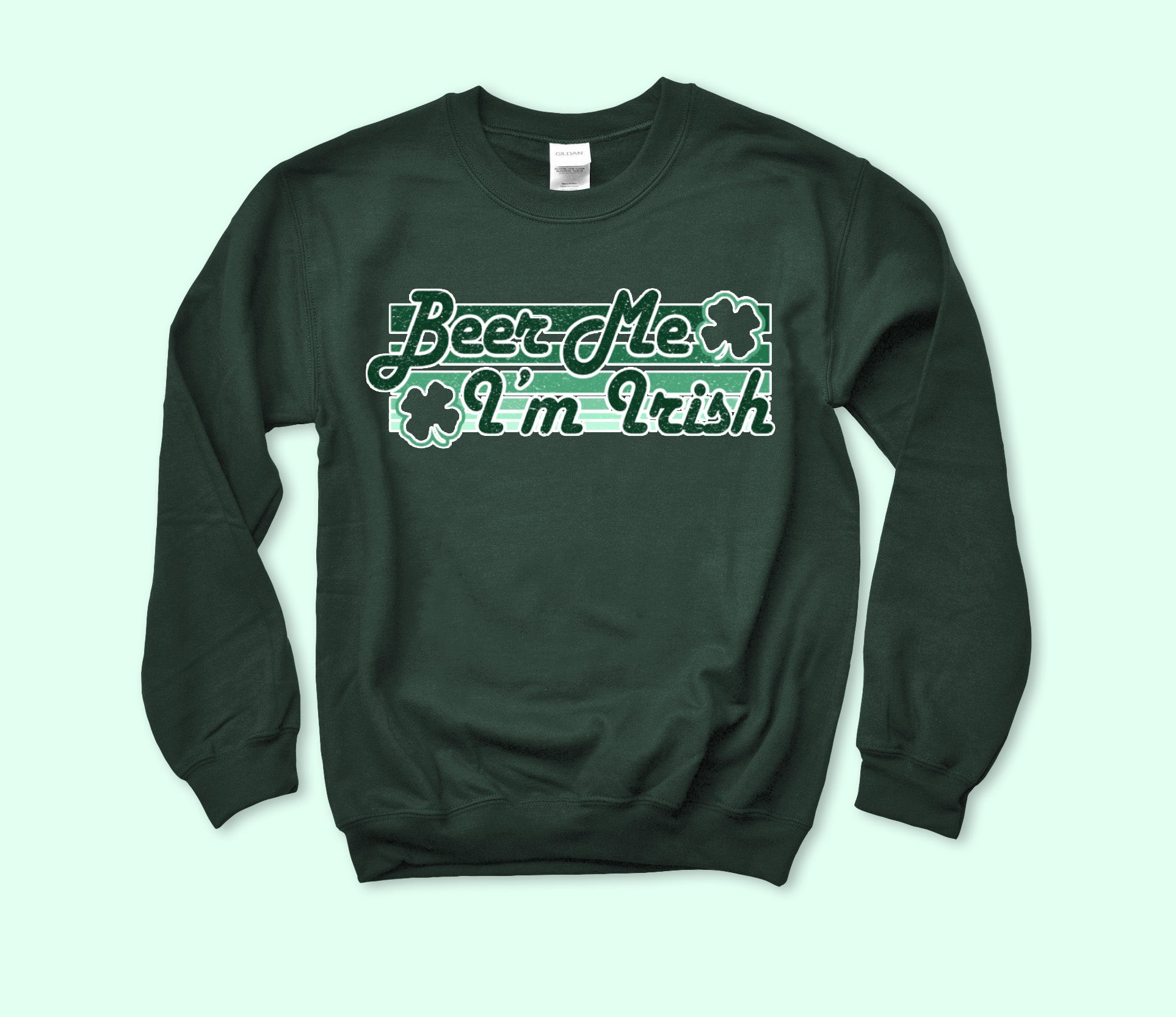Forest sweatshirt saying beer me I'm irish - HighCiti
