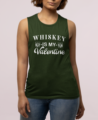 military muscle tank saying whiskey is my valentine - HighCiti