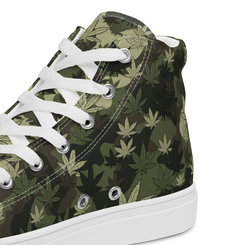 Camo weed leaf sneakers - HighCiti