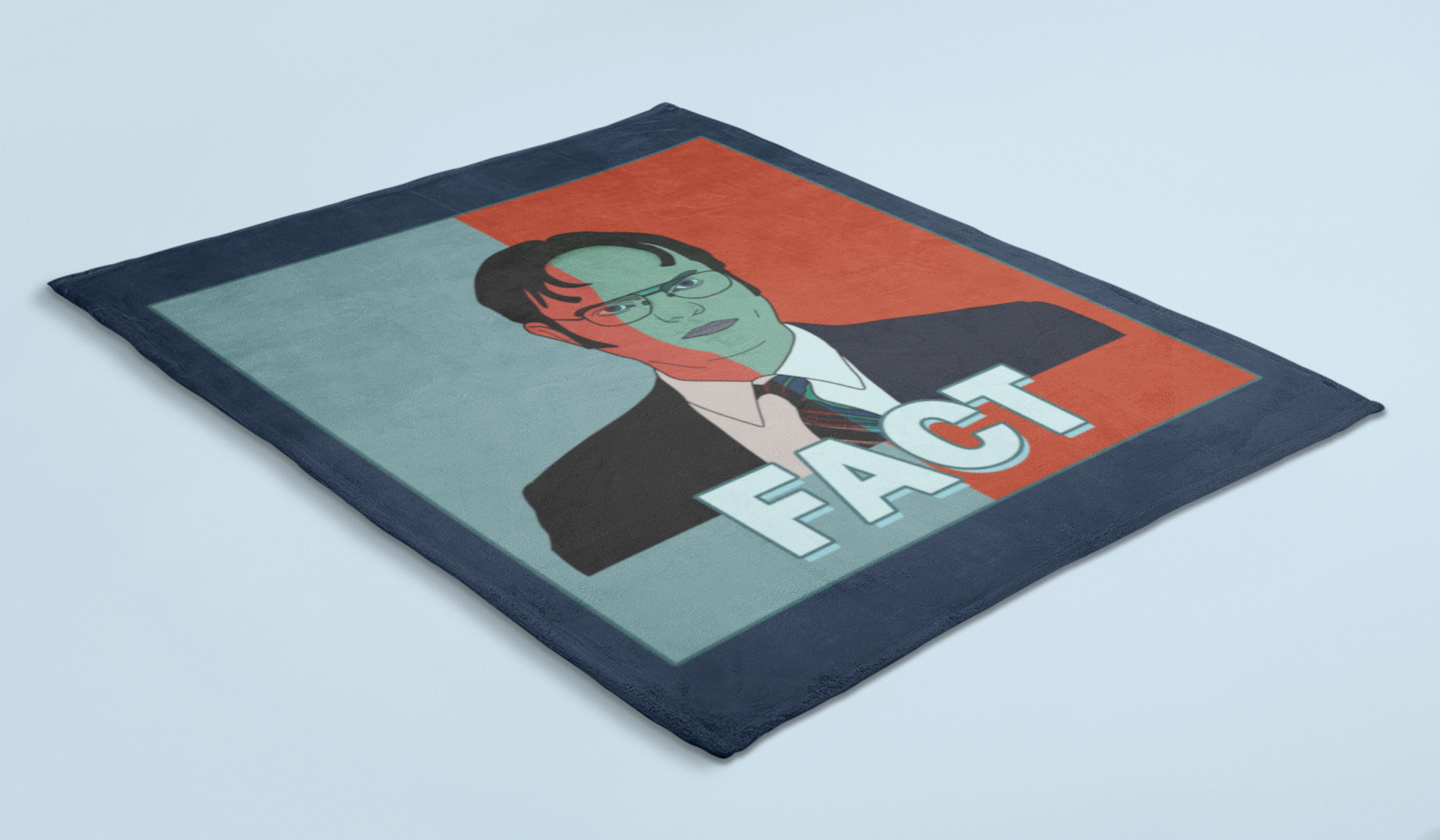 Navy throw blanket with red and blue dwight schrute 2020 - HighCiti