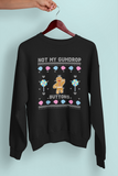 black sweatshirt with a gingerbread that says not my gumdrop buttons - HighCiti