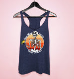 Navy tank with a skeleton holding a taco saying hope they serve a tacos in hell - HighCiti