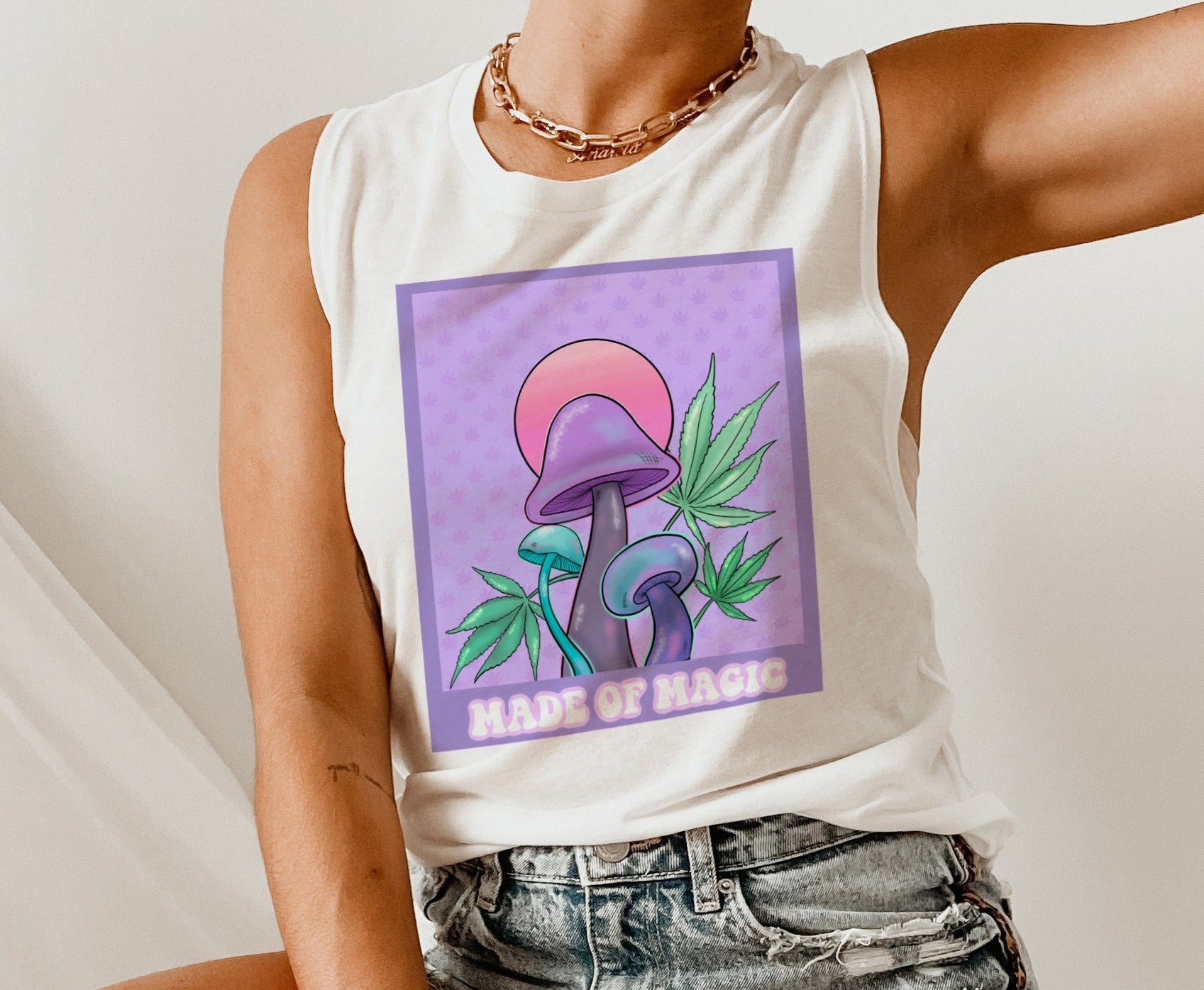 psychedelic stoner muscle tank - HighCiti