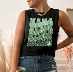 black muscle tank that says mama needs some weed - HighCiti