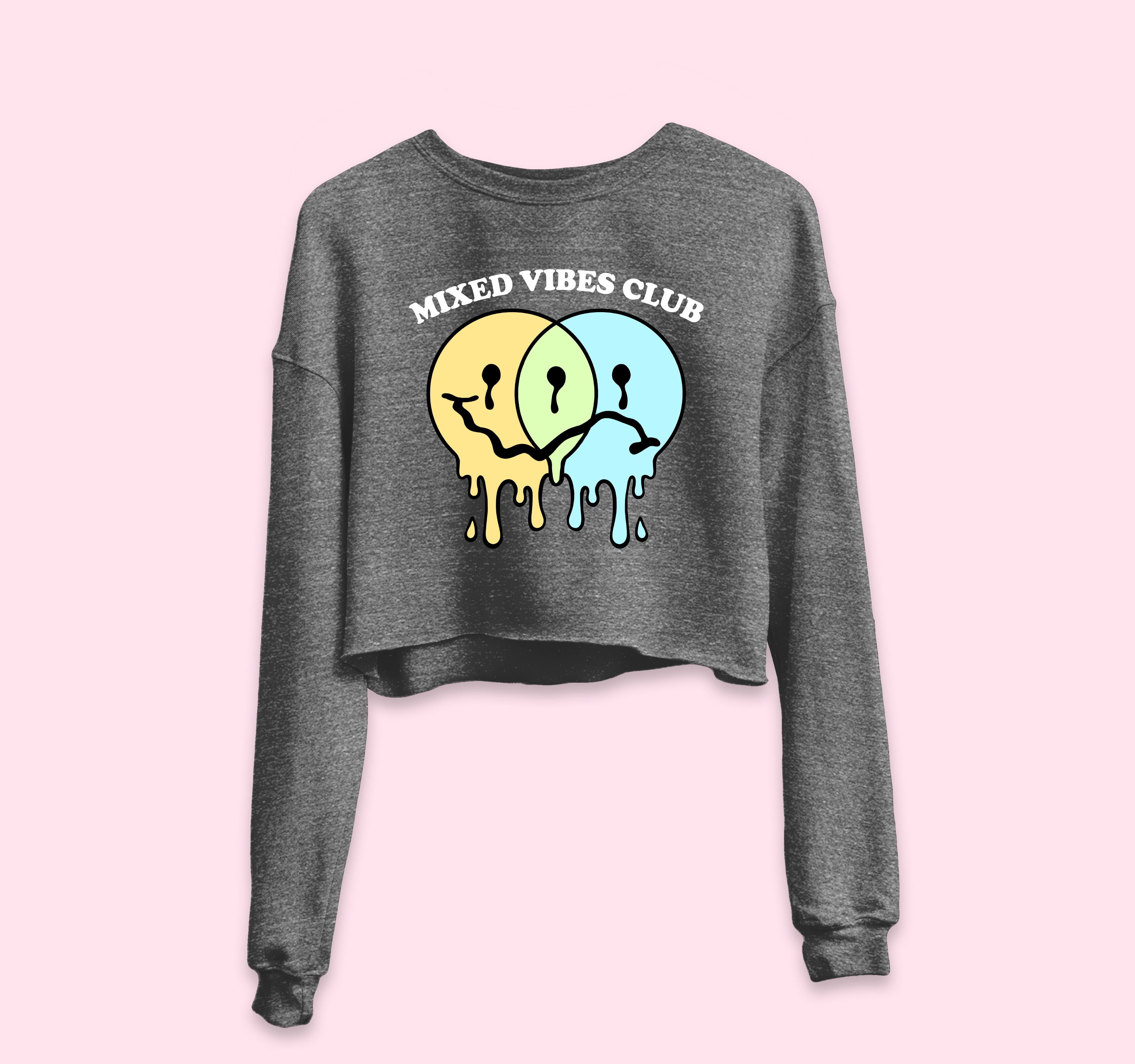 Mixed Vibes Club Crop Sweatshirt