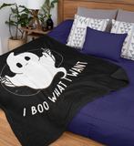 Black blanket with a ghost saying I boo what I want - HighCiti