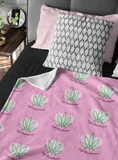 Pink blanket with weed leaf saying high maintenance - HighCiti