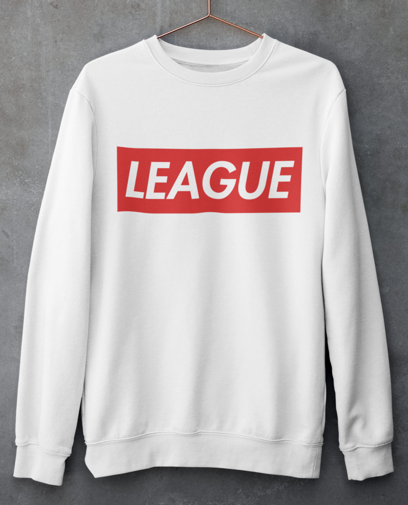White sweatshirt saying league - HighCiti